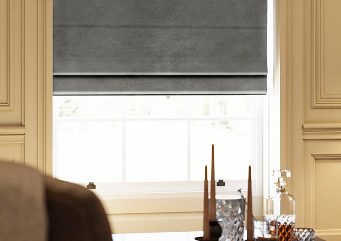 Odessa Velvet, Slate - Twist&Fit Roman Blind - Image 5